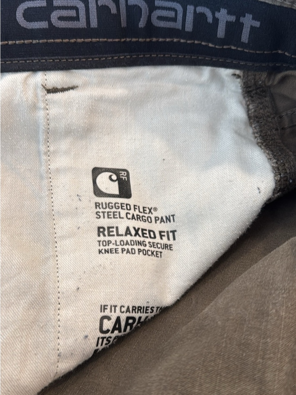 Carhartt Steel Rugged Flex Relaxed Fit Double-Front Cargo Work Pant 34x32 Tarmac - Picture 9 of 10